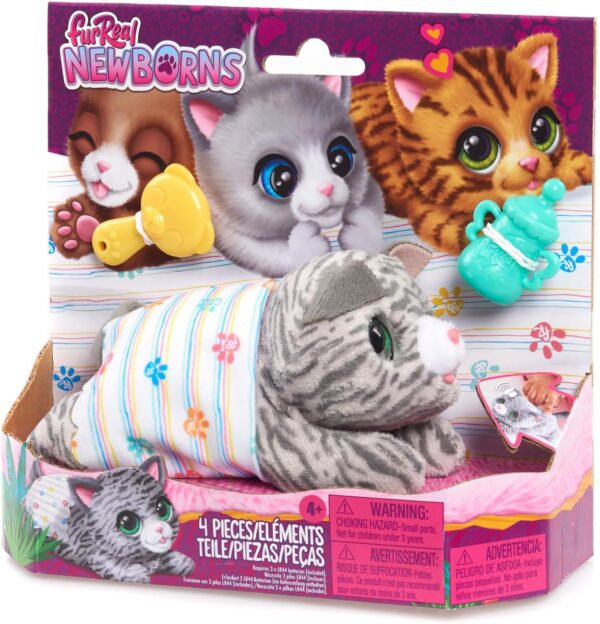 furReal Newborns Kitty Interactive Pet, Faux Fur, Kids Toys for Ages 4 up